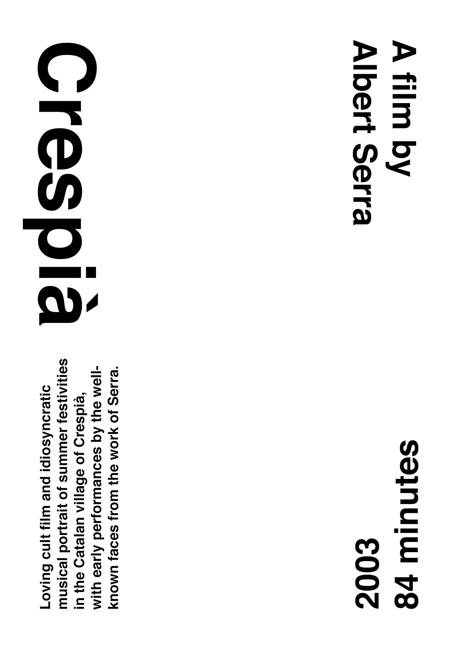 Poster of the movie Crespià, the Film not the Village