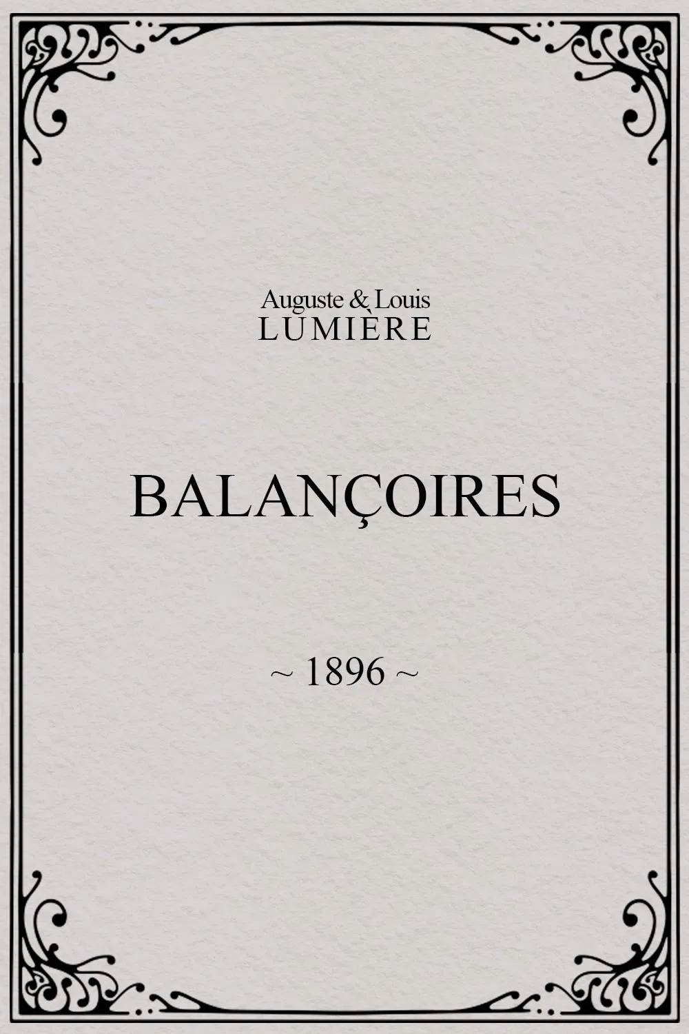 Poster of the movie Balançoires