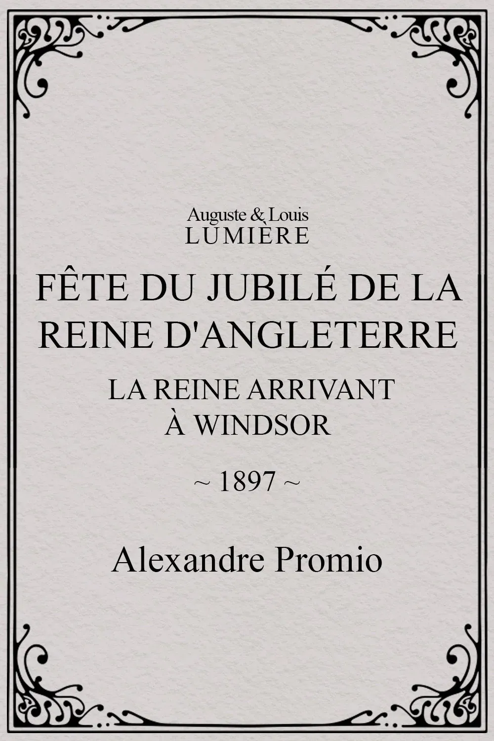 Poster for Fête du jubilé de la reine d'Angleterre : la reine arrivant à Windsor