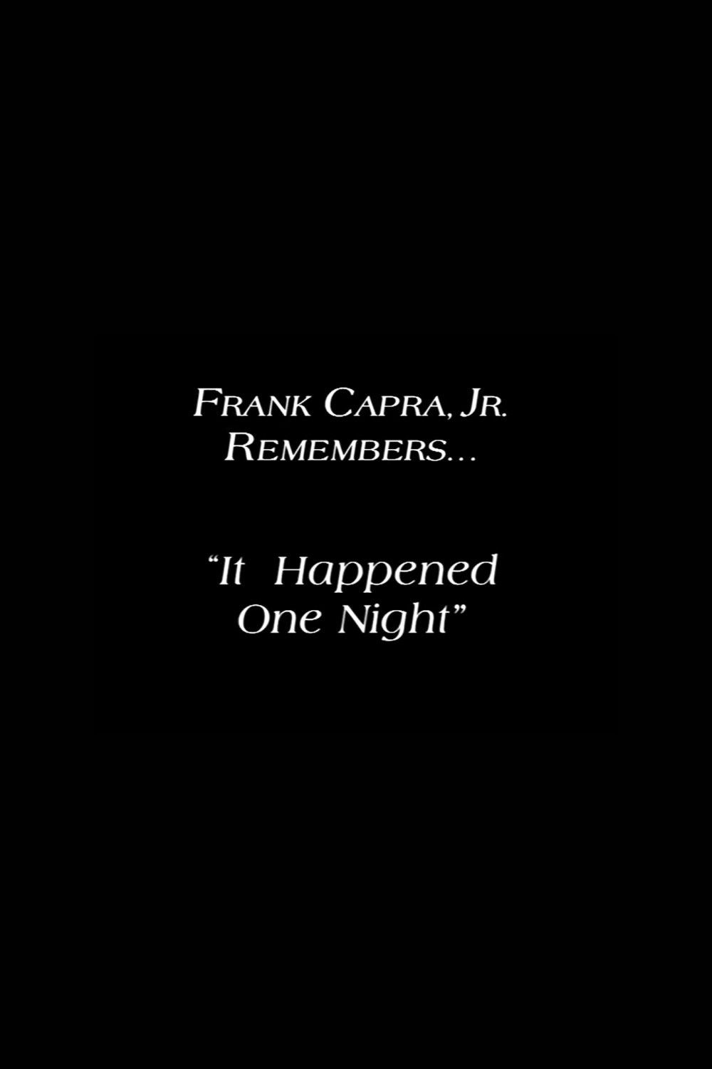 Poster of the movie Frank Capra Jr. Remembers: 'It Happened One Night'
