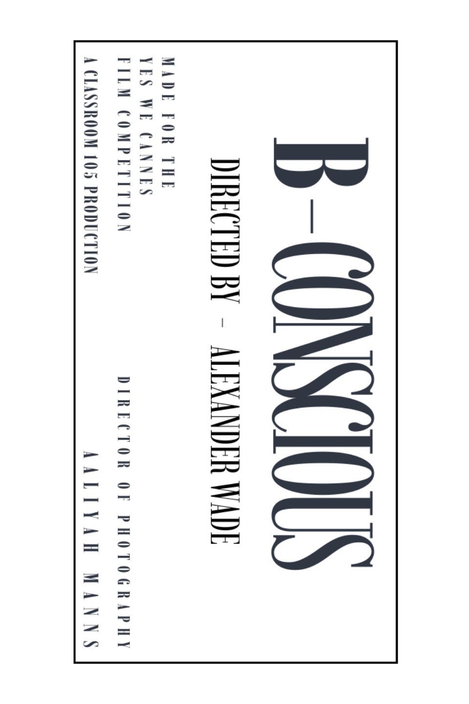 Poster for B-Conscious