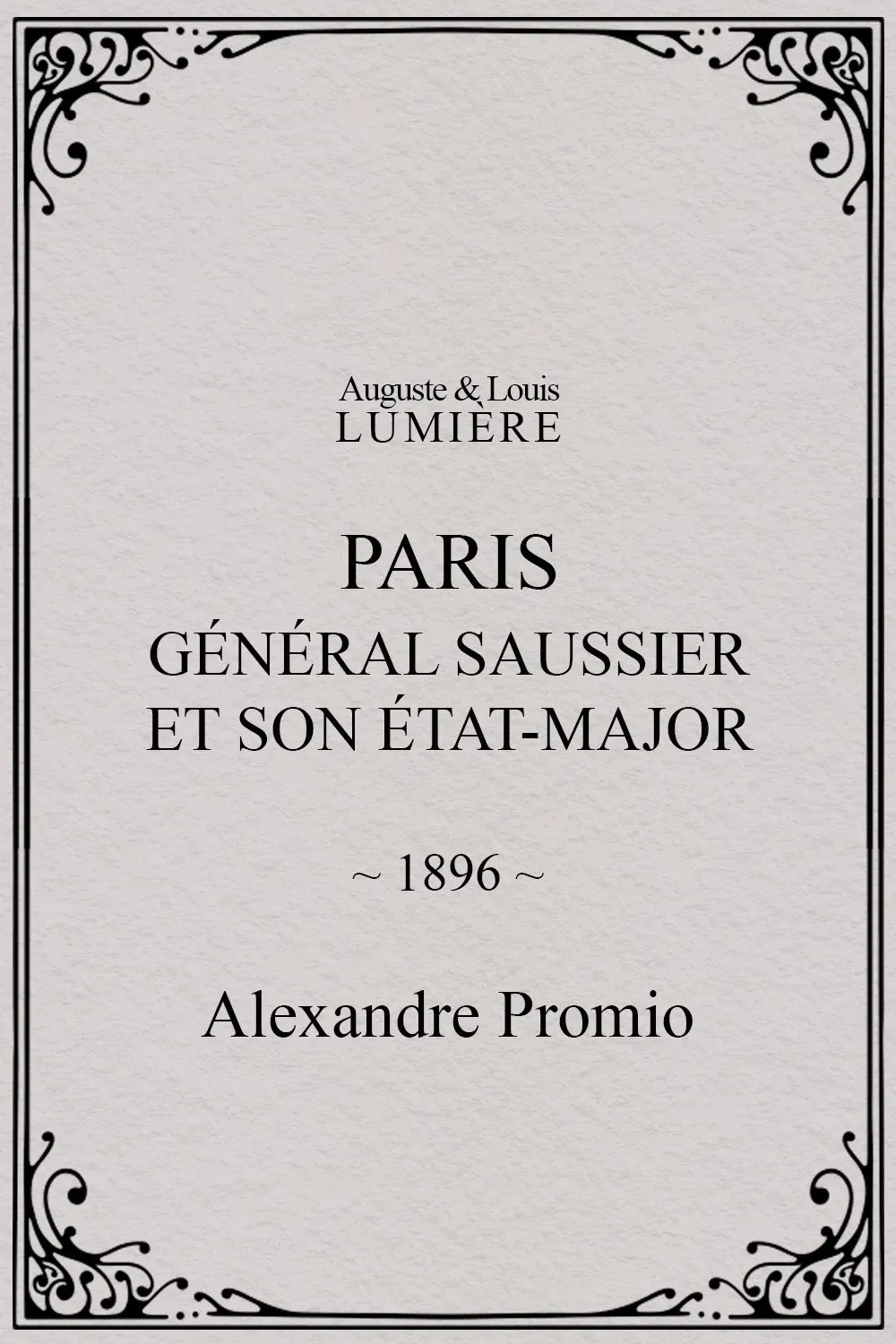 Poster for Paris : général Saussier et son état-major