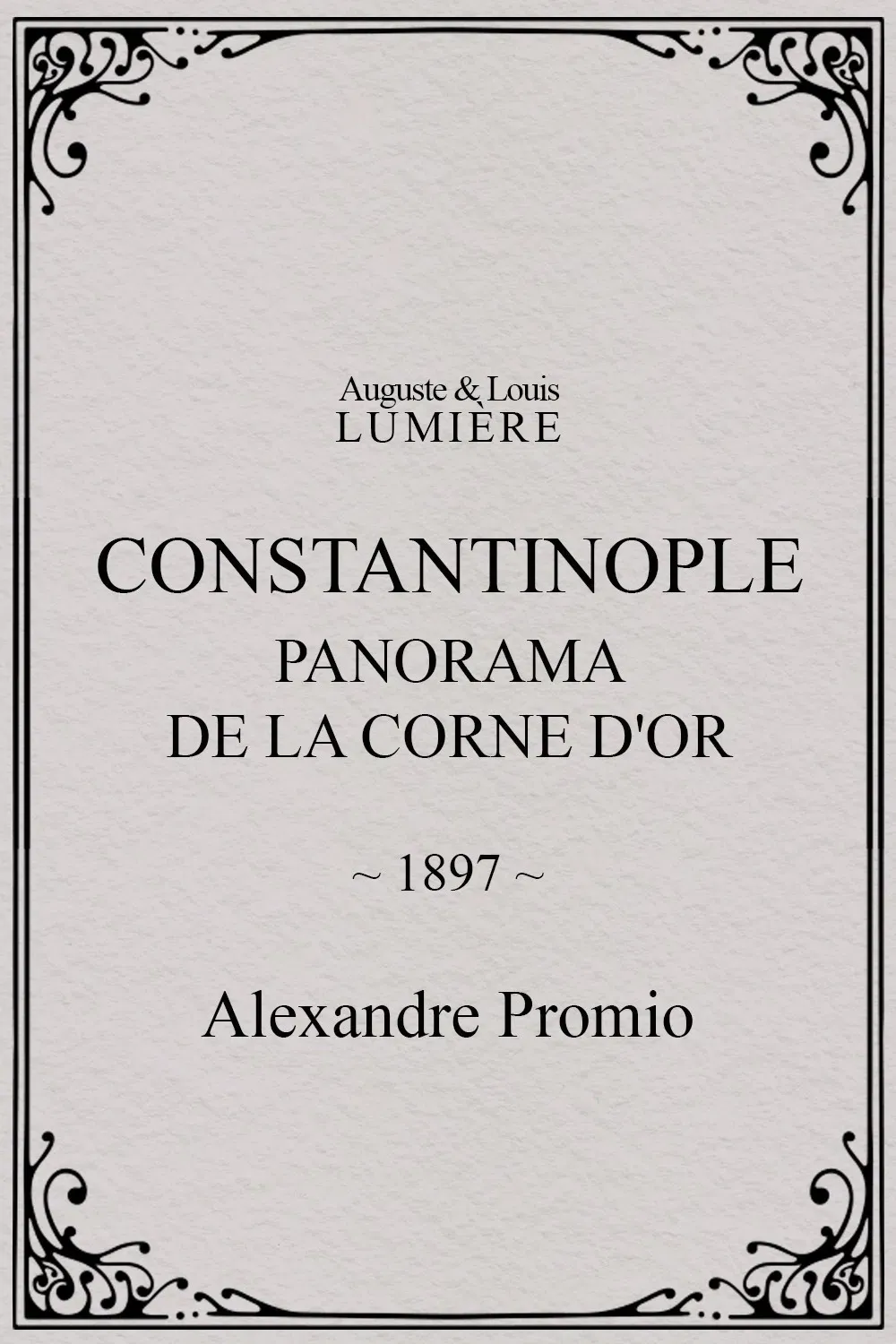 Poster of the movie Constantinople, panorama de la corne d'or