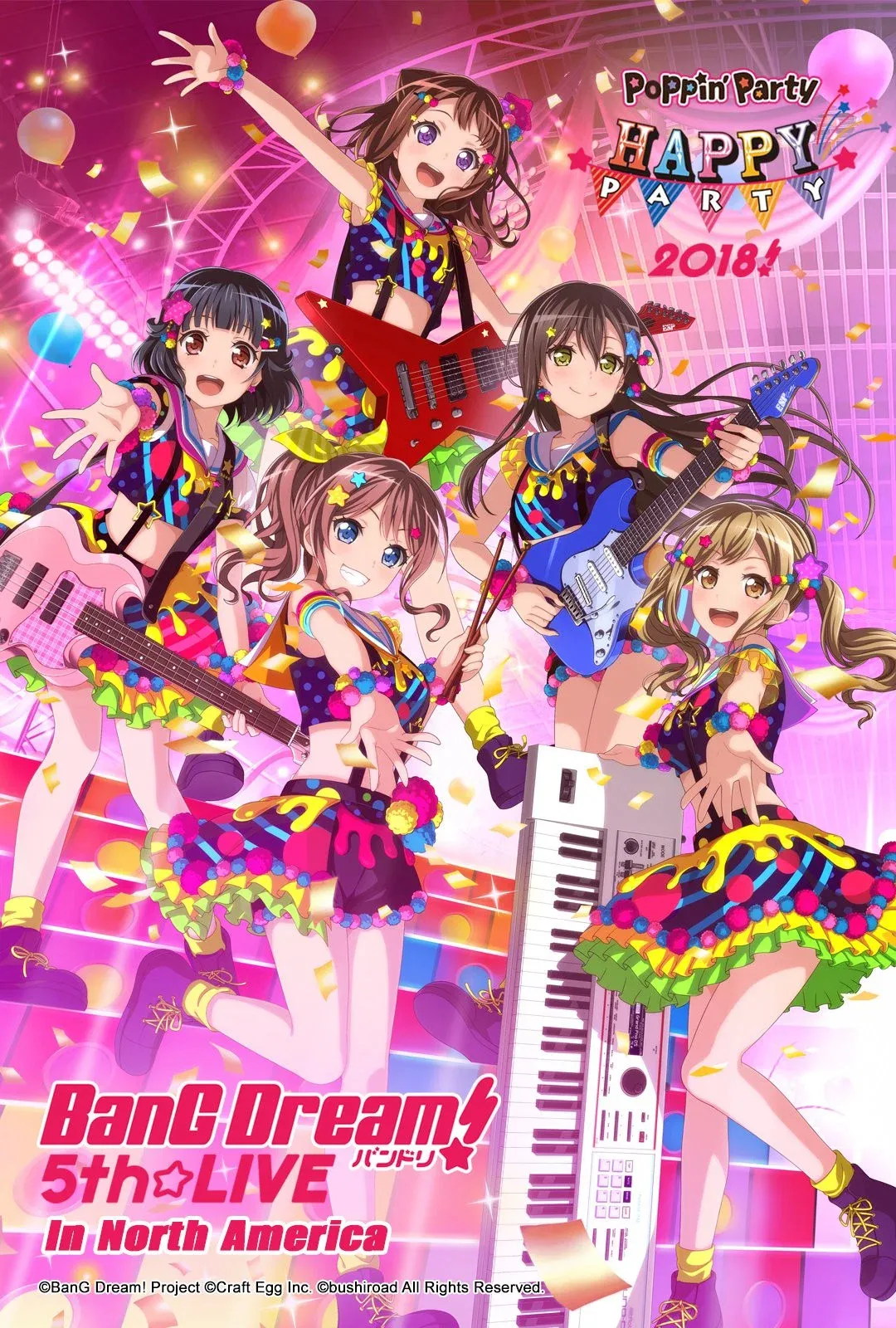 Poster for BanG Dream! 5th☆LIVE Day1：Poppin'Party HAPPY PARTY 2018!