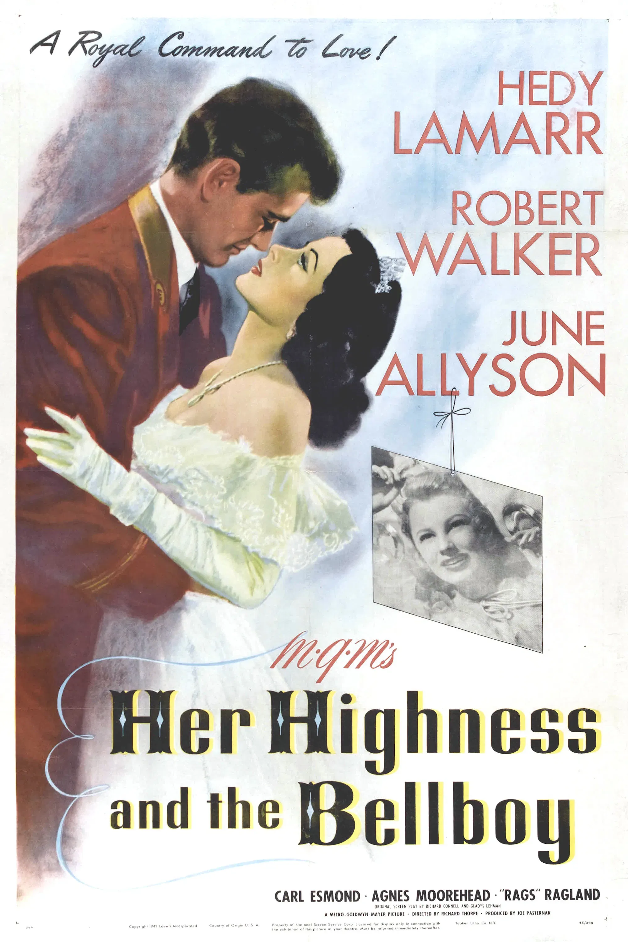 Poster of the movie Her Highness and the Bellboy