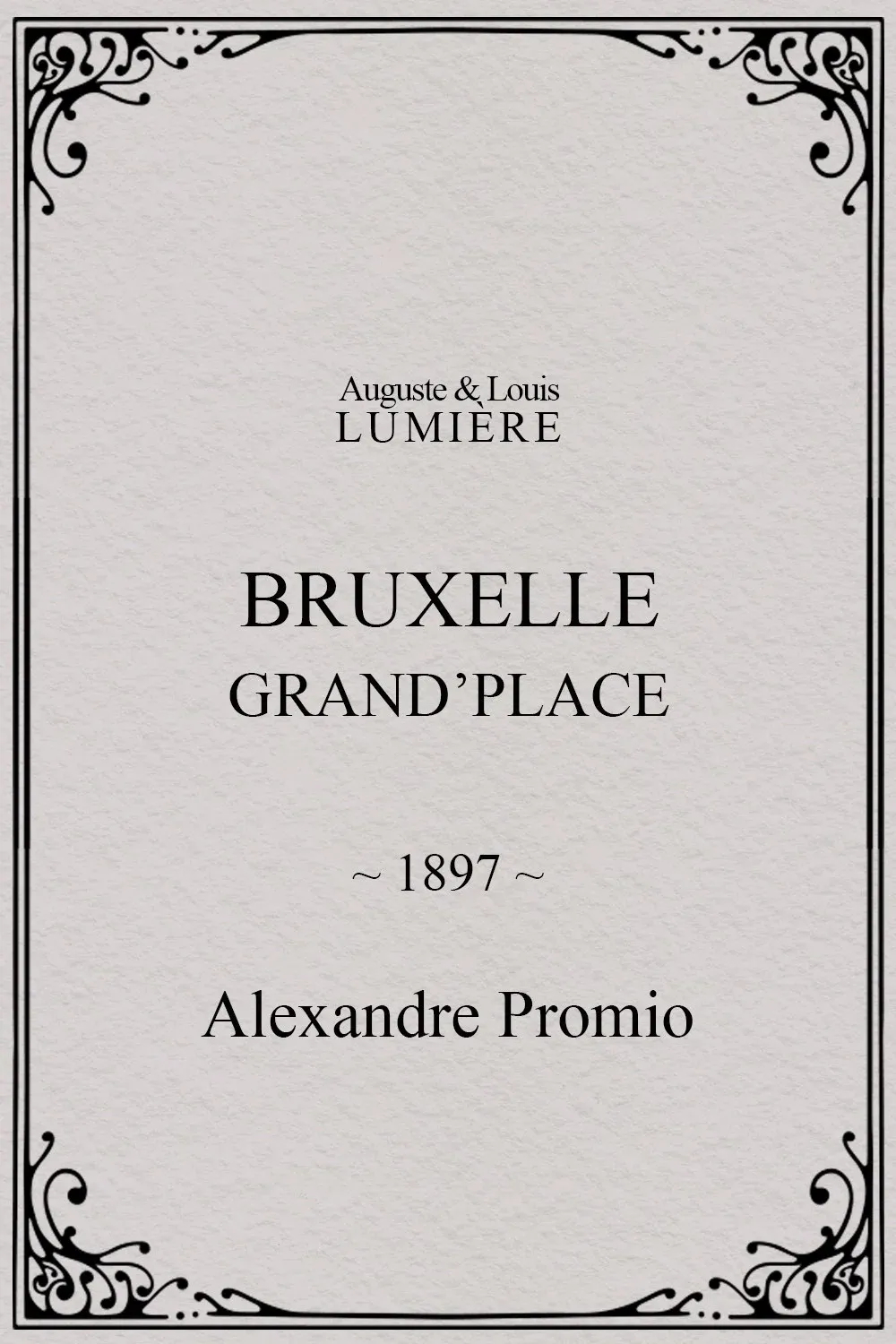 Poster for Bruxelles, Grand’Place