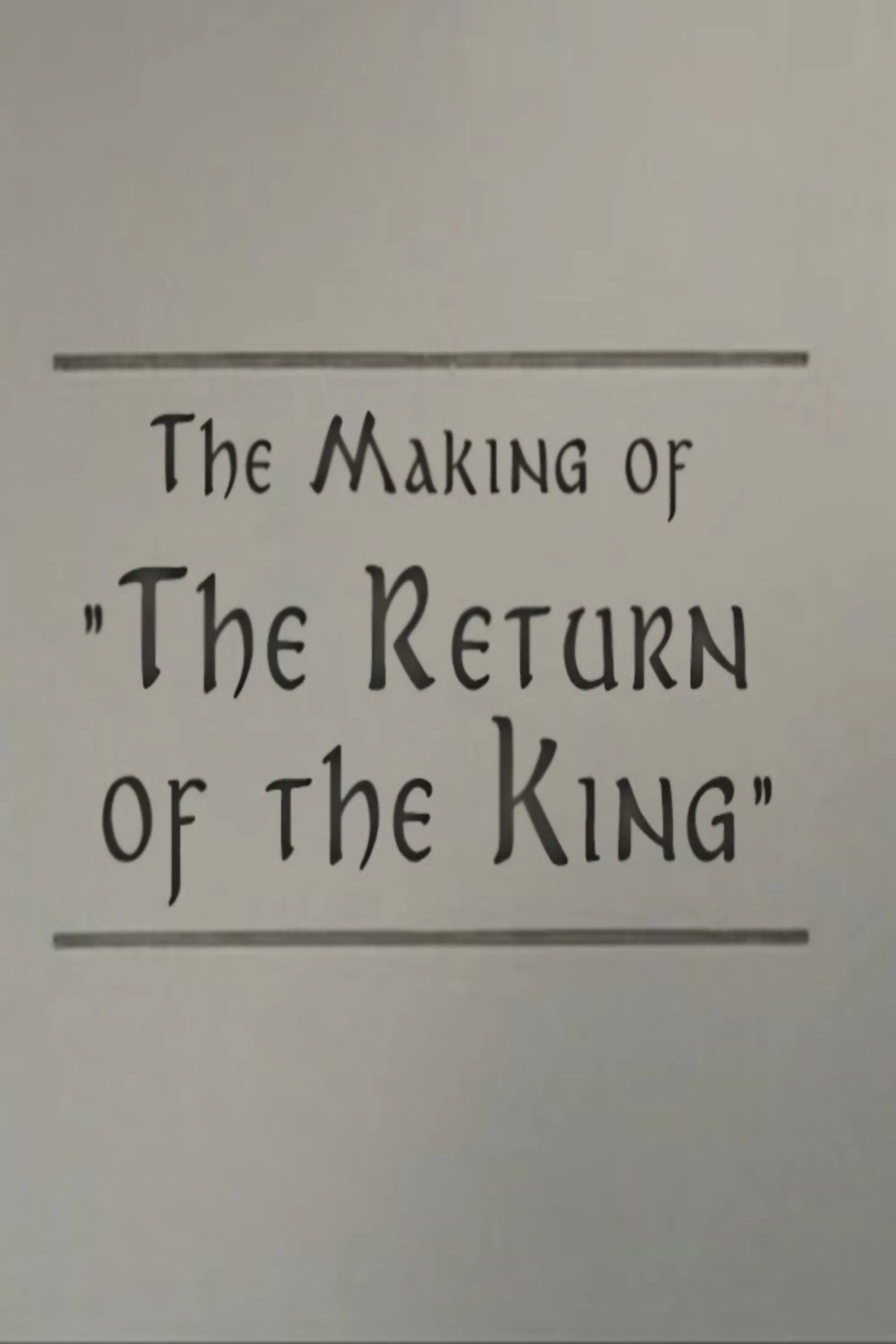 Poster for A Filmmaker's Journey: Making 'The Return of the King'