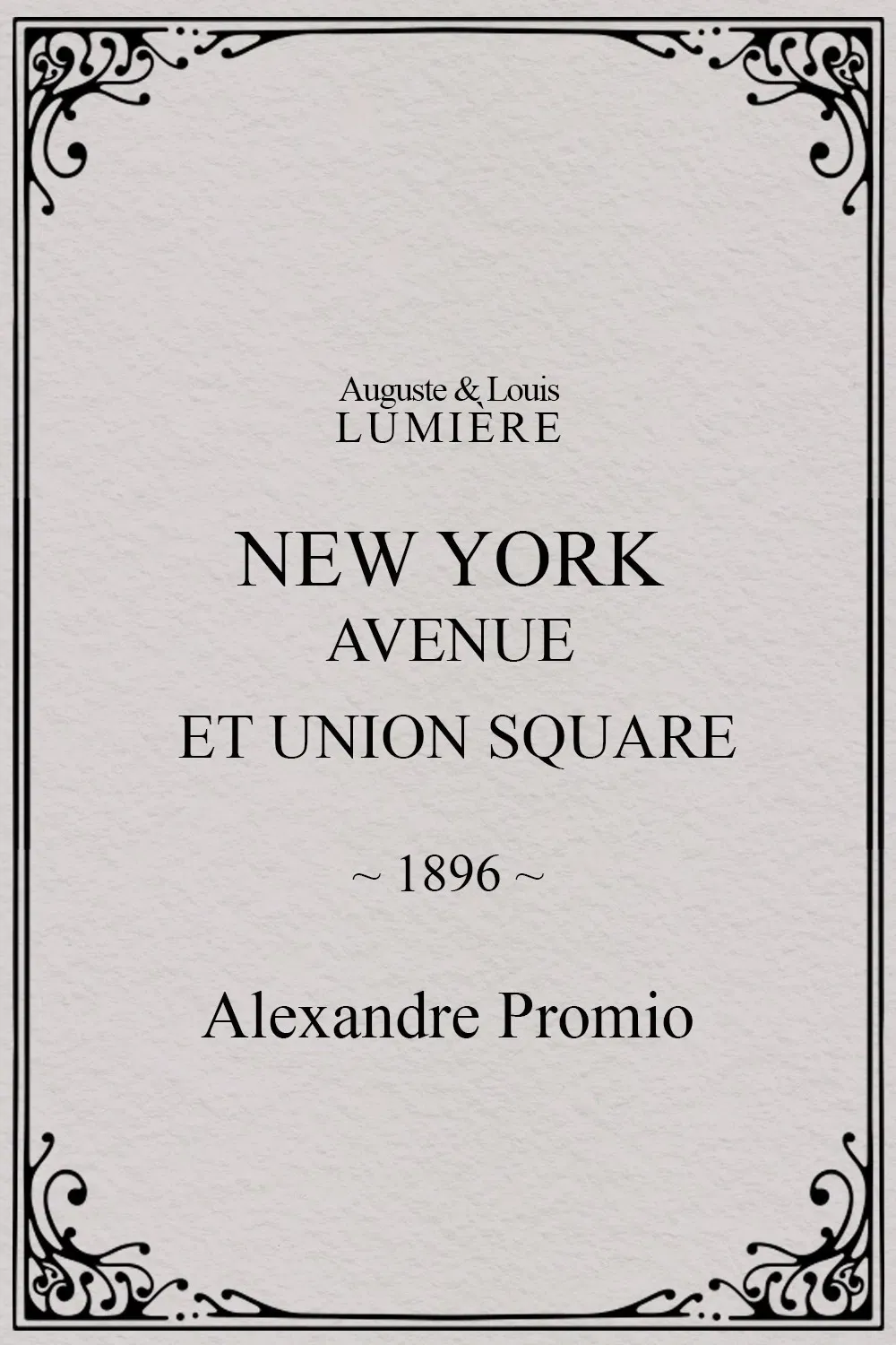Poster of the movie New York, Avenue et Union Square