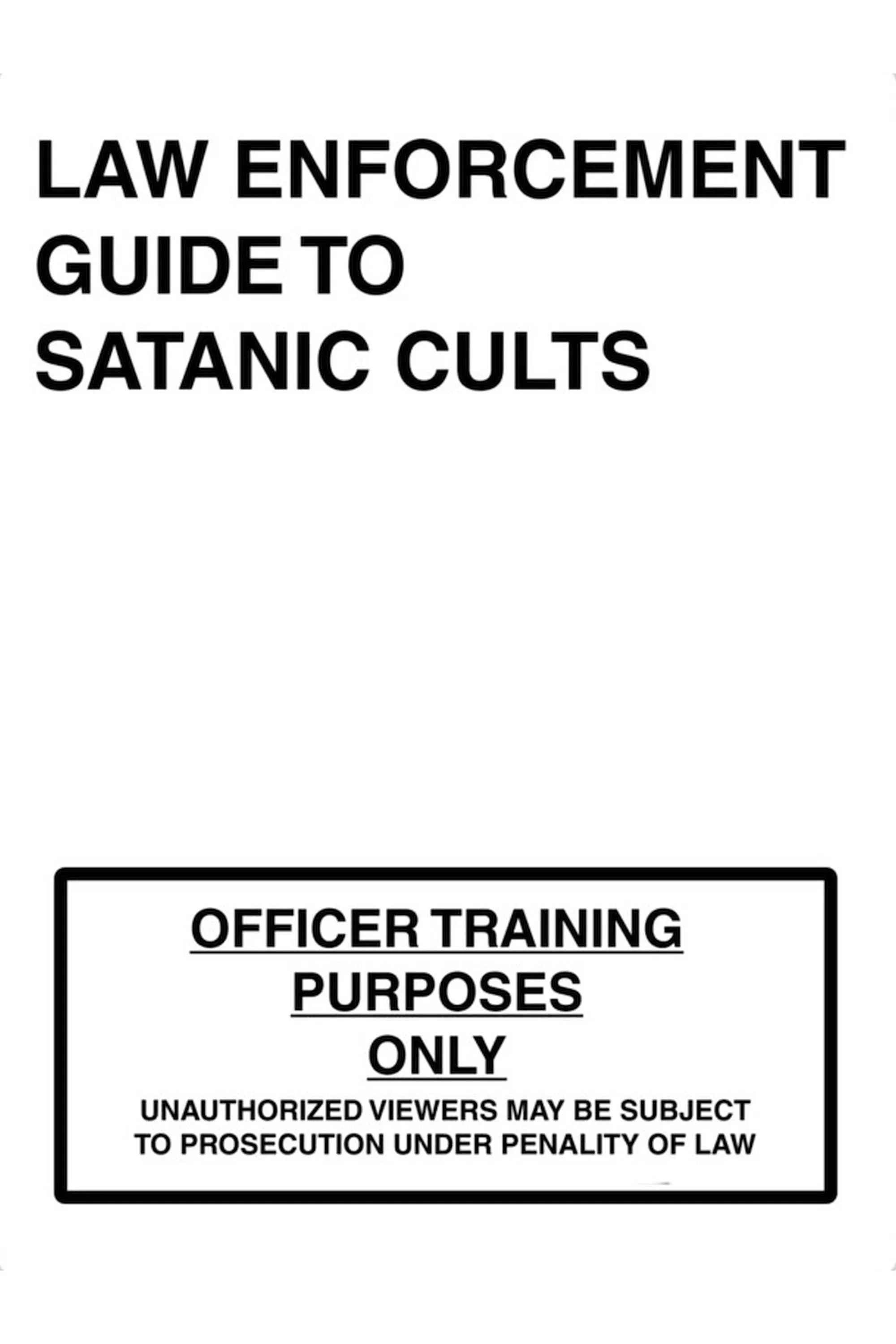 Poster of the movie Law Enforcement Guide to Satanic Cults