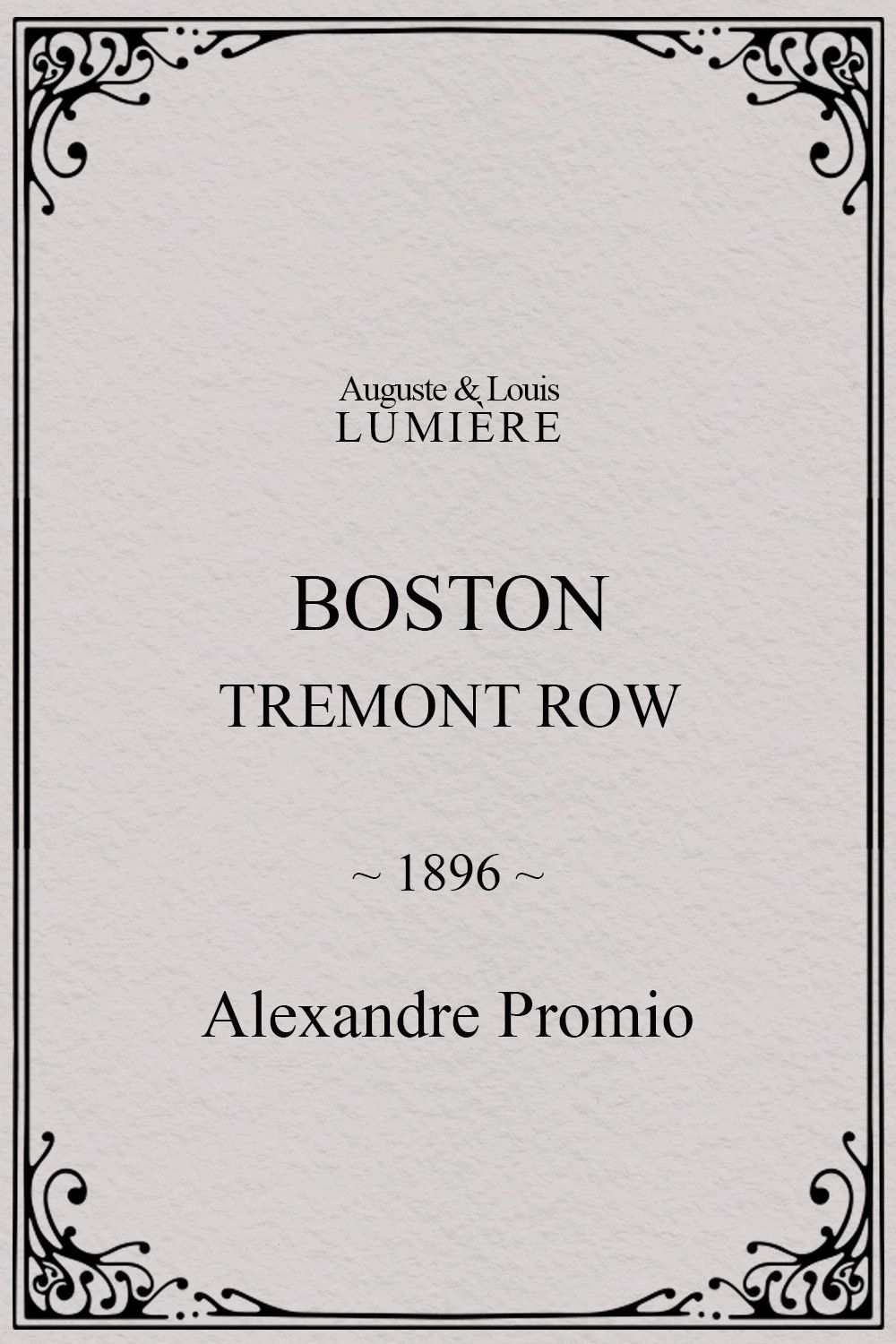 Poster for Boston, Tremont row
