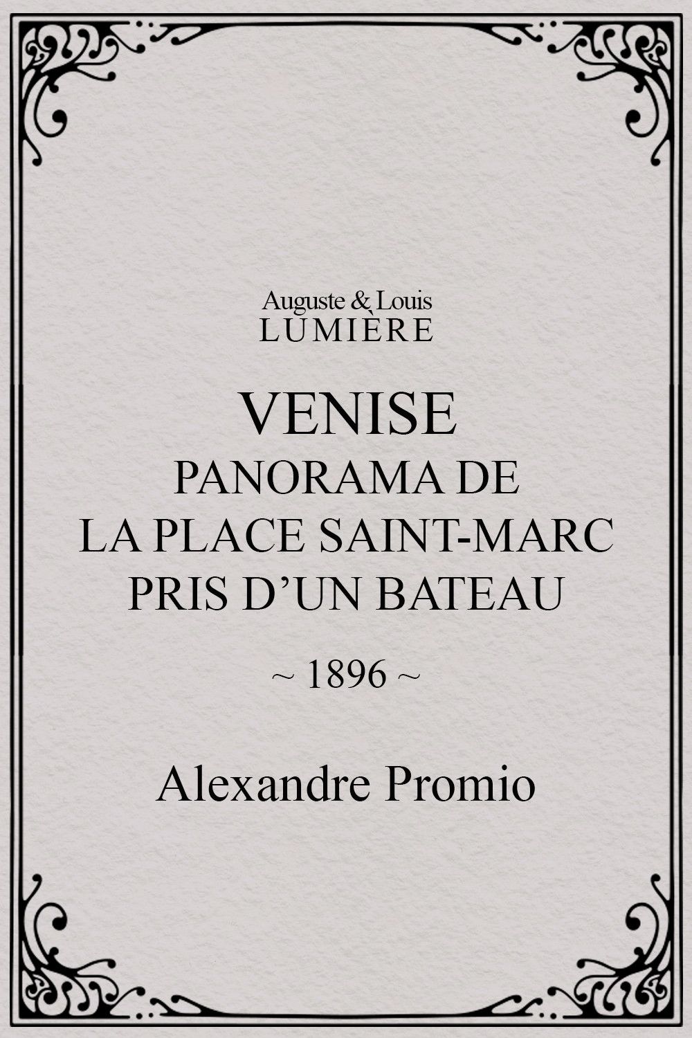 Poster of the movie Panorama of St. Mark's Square Taken From a Boat