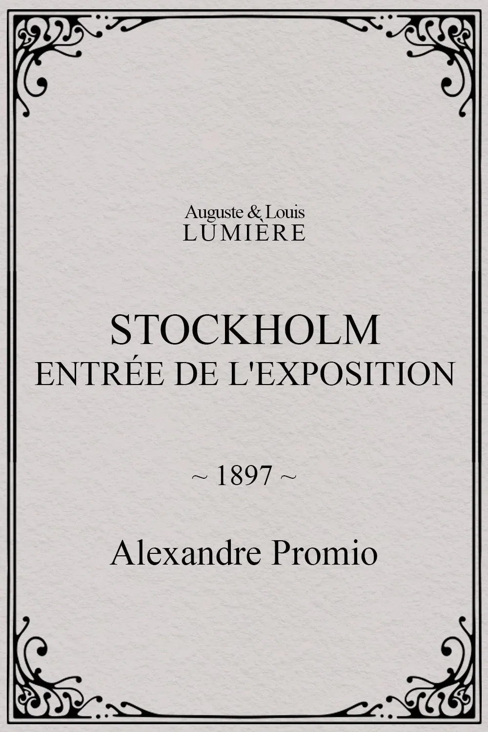 Poster for Stockholm, entrée de l'exposition