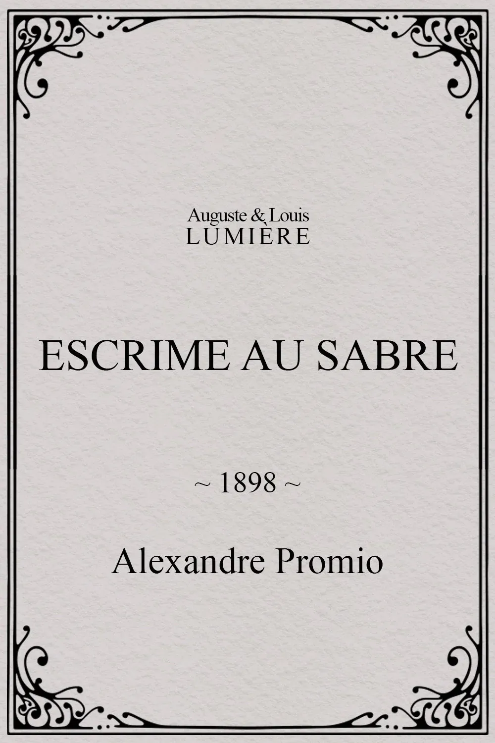 Poster for Escrime au sabre