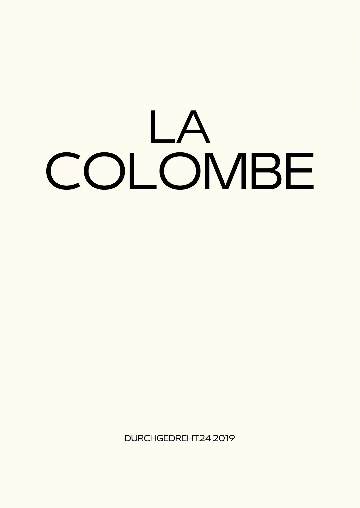 Poster for La Colombe