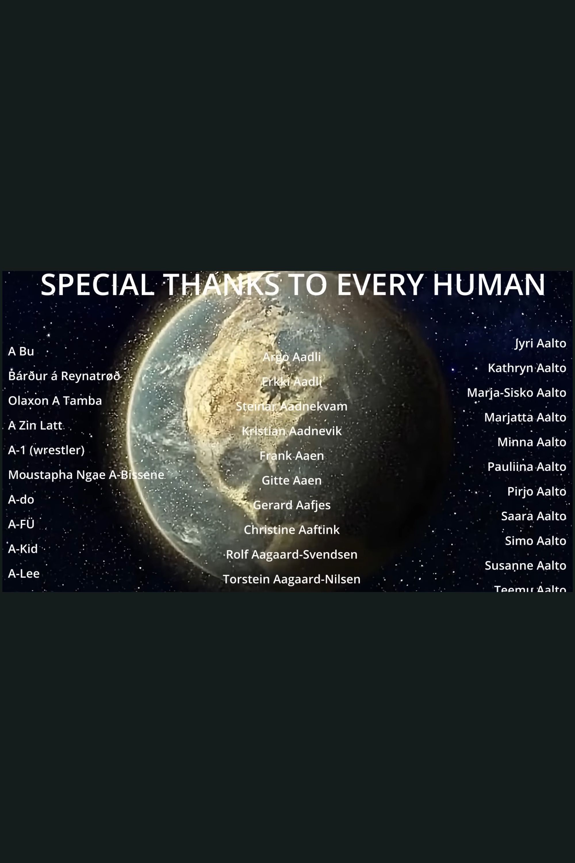 Poster of the movie Earth End Credits (Extended)