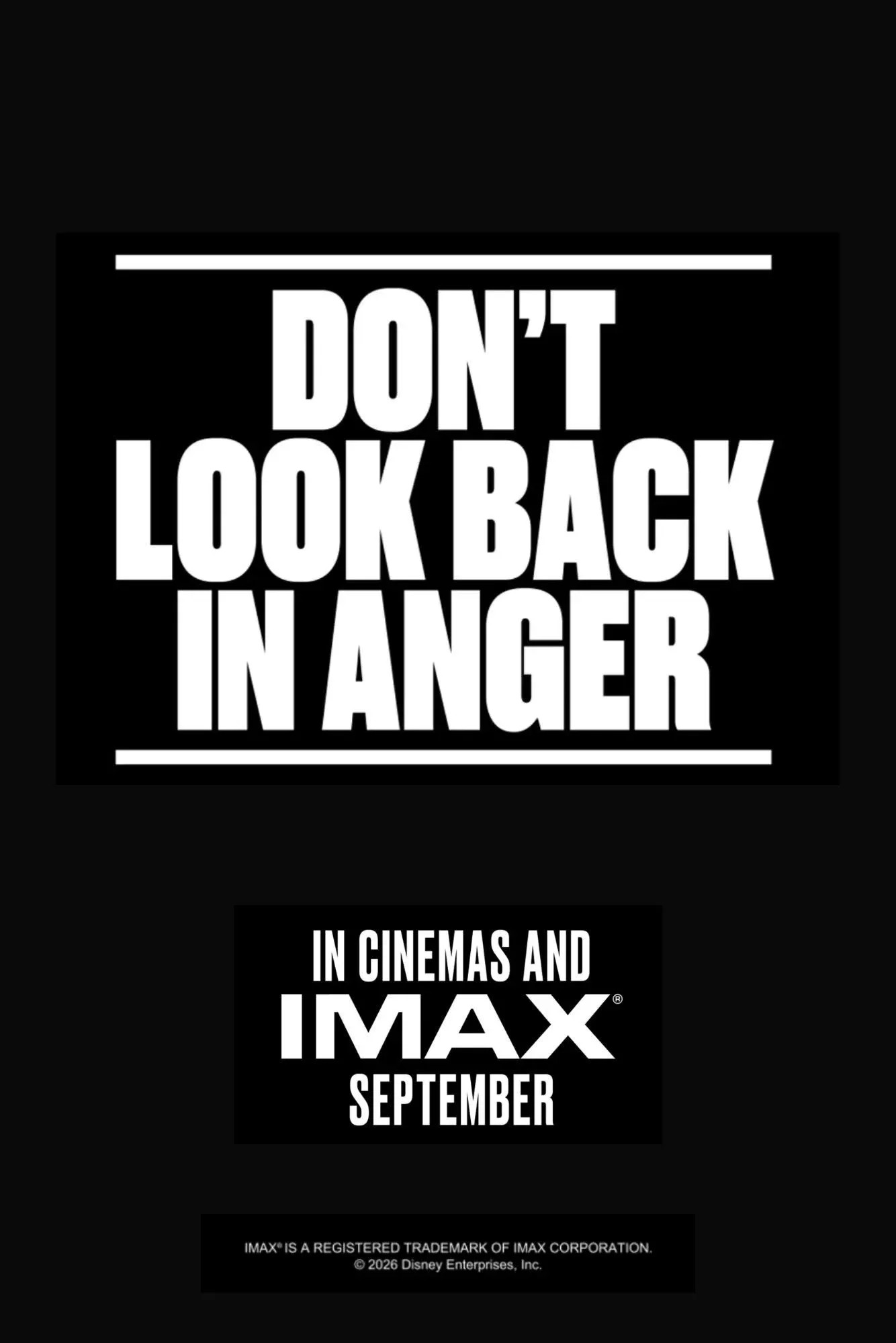 Poster for Don't Look Back In Anger