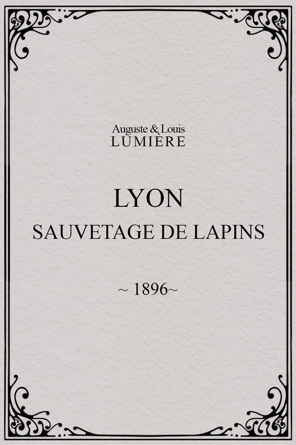 Poster for Lyon : sauvetage de lapins