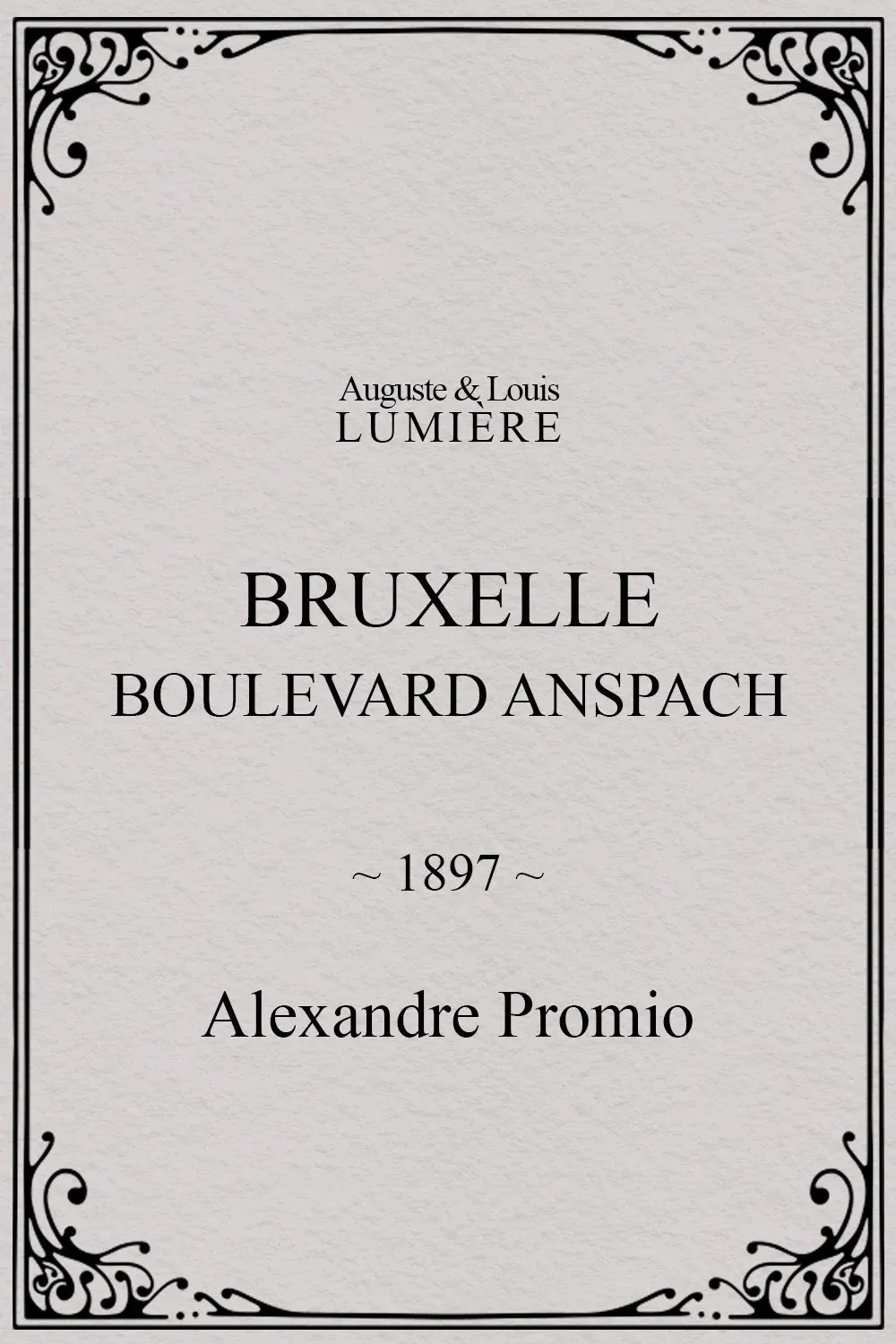 Poster for Bruxelles, Boulevard Anspach