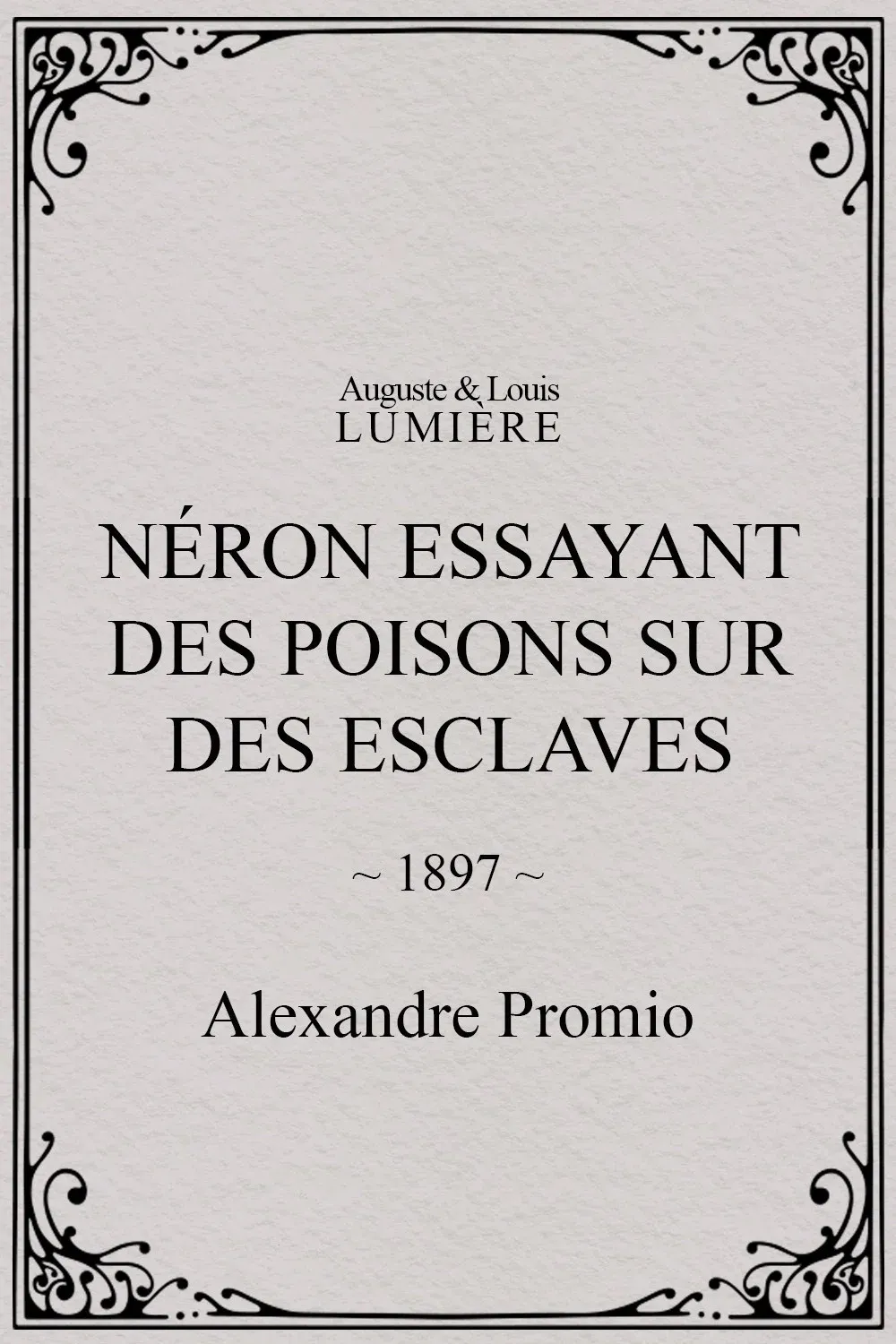 Poster for Néron essayant des poisons sur des esclaves
