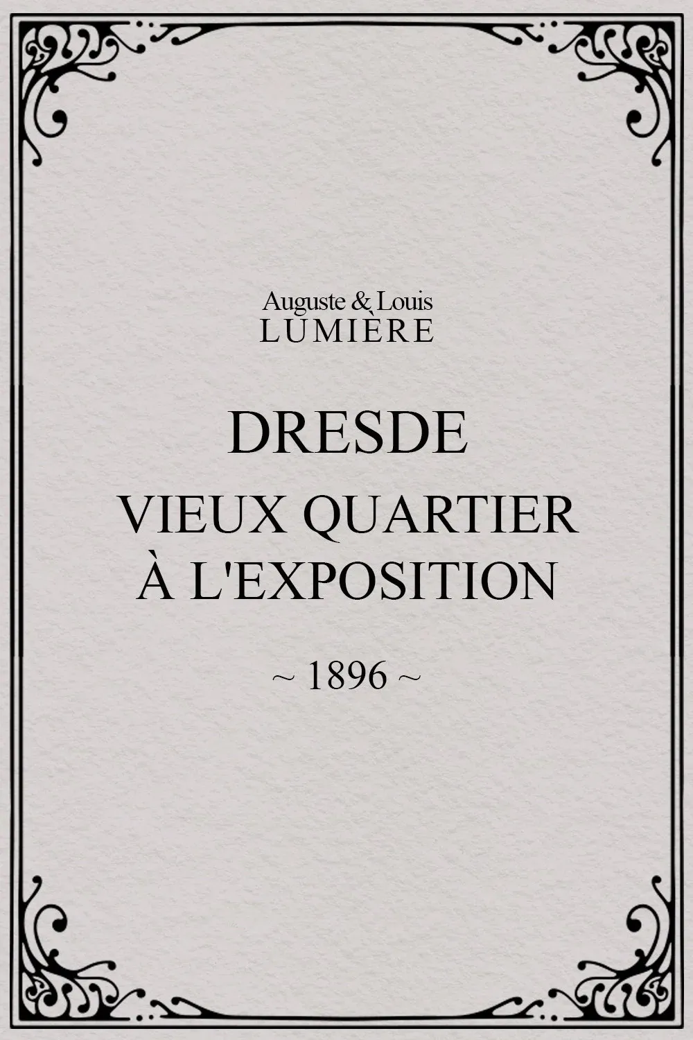 Poster for Dresde, vieux quartier à l'Exposition