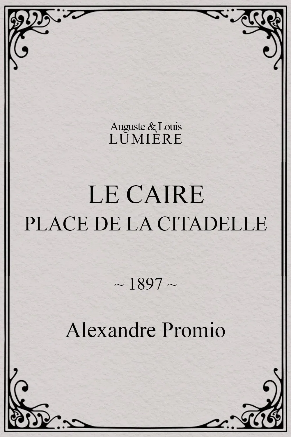 Poster for Le Caire, Place de la Citadelle