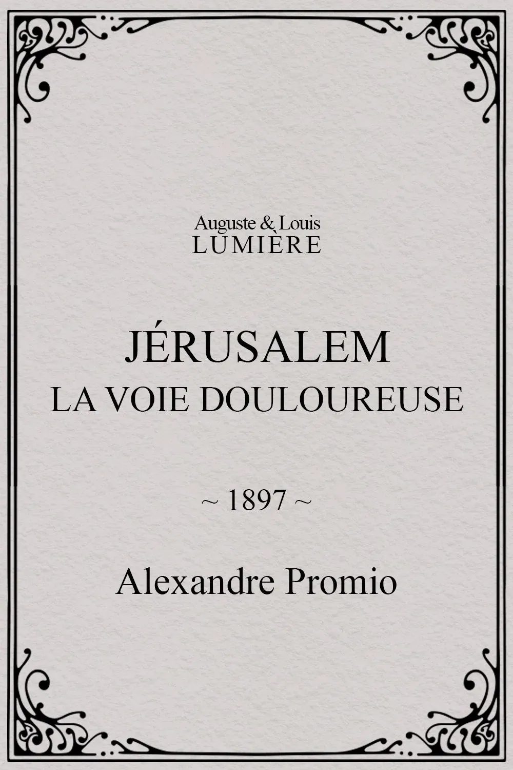Poster for Jérusalem : la voie douloureuse