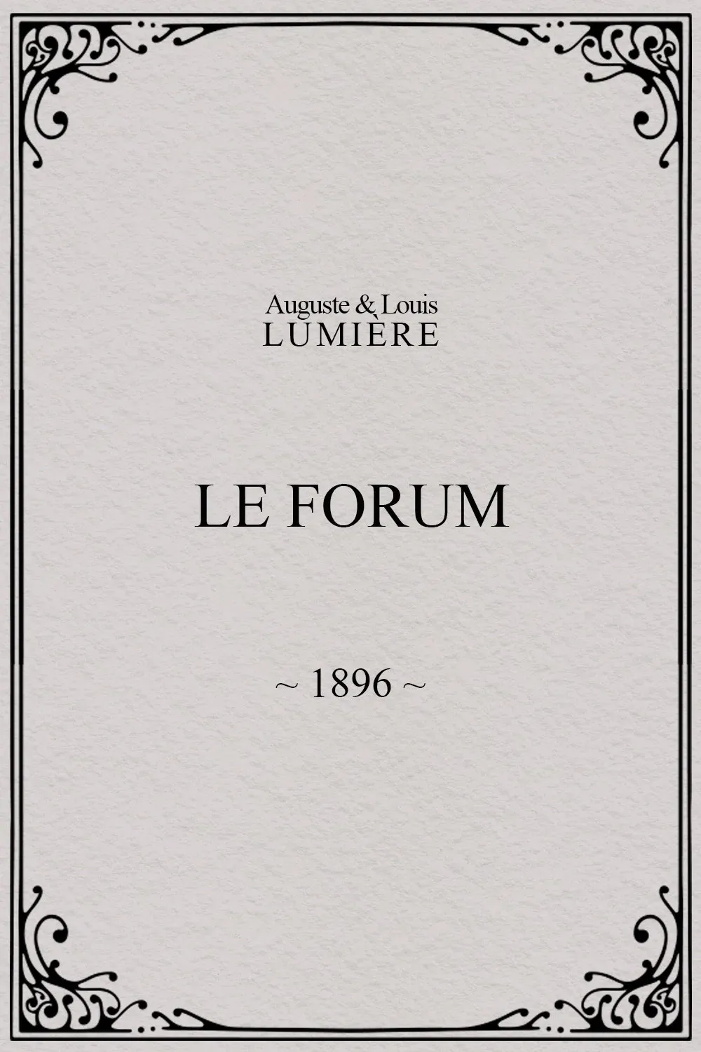 Poster for Le forum